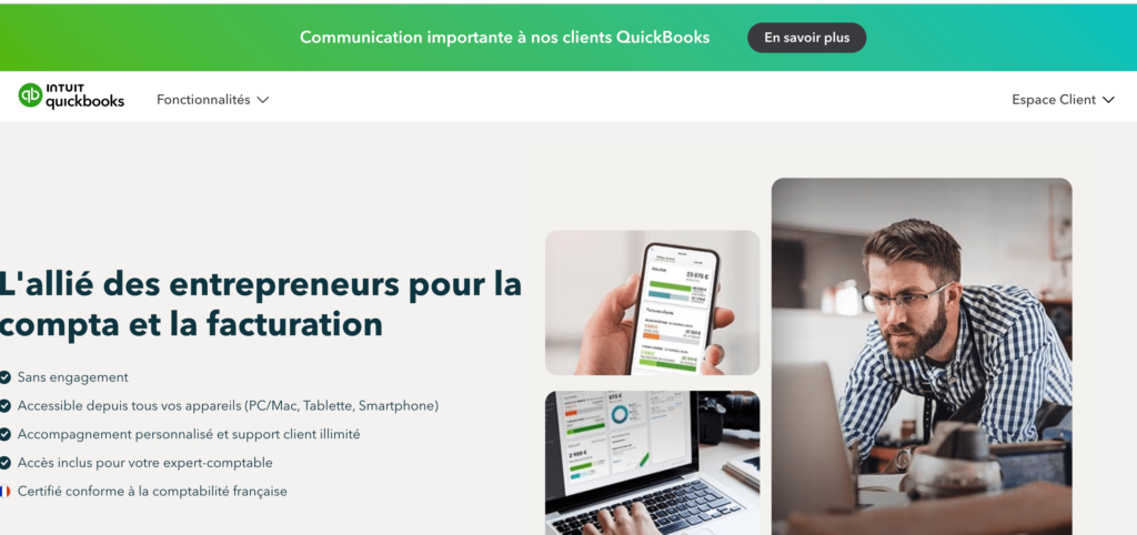 quickbooks-logiciel de finance d'entreprise