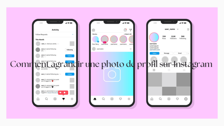 agrandir une photo de profil sur Instagram